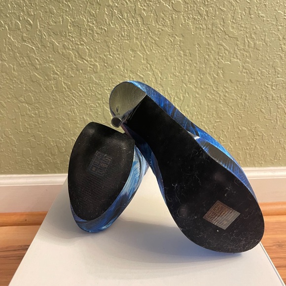 💙 Aldo Geometric Print Platforms Heels Pumps - Size 7 - Picture 4 of 7
